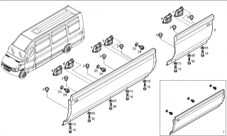 Ornament inferior inaintea rotii punte spate Iveco Daily IV