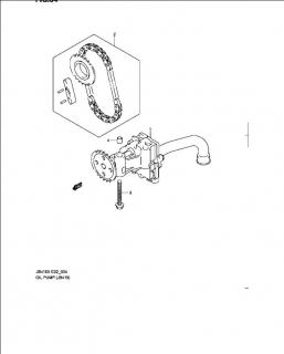 Kit lant pompa ulei motor 1,9 DDiS Suzuki (poz.2)