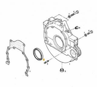 Garnitura capac volant spre cutia de viteze motor Man 4580 cmc D0834