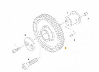 Roata dintata intermediara distributie motor Man 4580 cmc D0834
