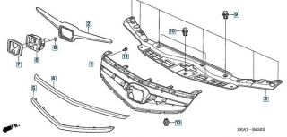 Ornament inferior grila radiator Honda Accord VIII (poz.5)