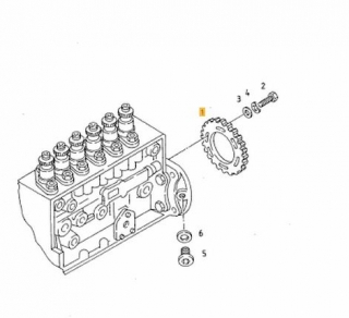 Pinion distributie pompa injectie motor Man 12800 cmc D2876