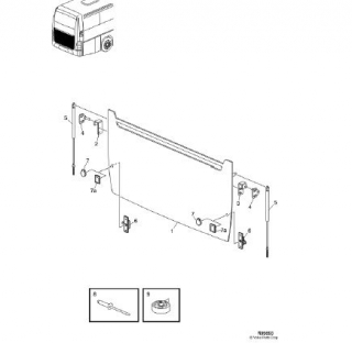 Panou lateral cala caroserie stanga  fata de 1417 mm Volvo 9700 (poz.1)