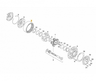 Pinion planetar I=3,0 Z=30 35MM axa punte fata Man VP09 (poz.1)