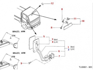 Oglinda completa incalzita Nissan Cabstar E (poz.3)