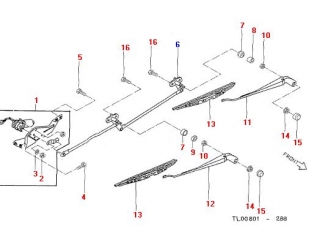 Mecanism stergatori parbriz Nissan Cabstar E (poz.6)