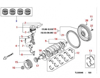 Segmenti STD motor 3,0TD Nissan (poz.3)