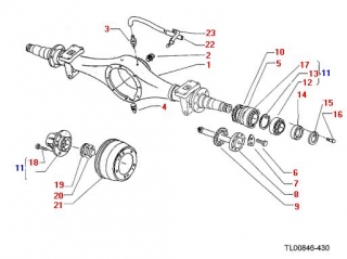 Butuc cu rulment  punte spate Nissan Cabstar E 3,5t (poz.11)
