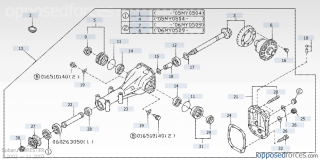 Pinion atac+coroana  grup spate Forester