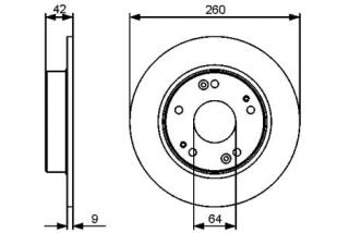 Disc frana spate Honda  Civic VII