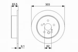 Disc frana punte spate Toyota Rav 4 II