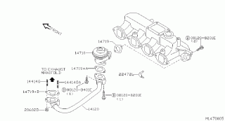 Supapa EGR 2.7 TD Nissan