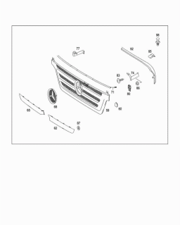 Ornamente inferioare grila radiator Atego 2 (poz.62 si 65)